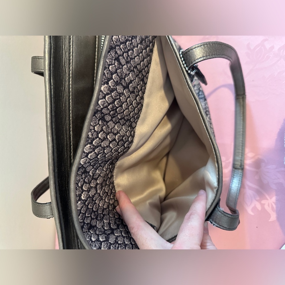 Coach Gray Patterned Tote Bag - Picture 9 of 14